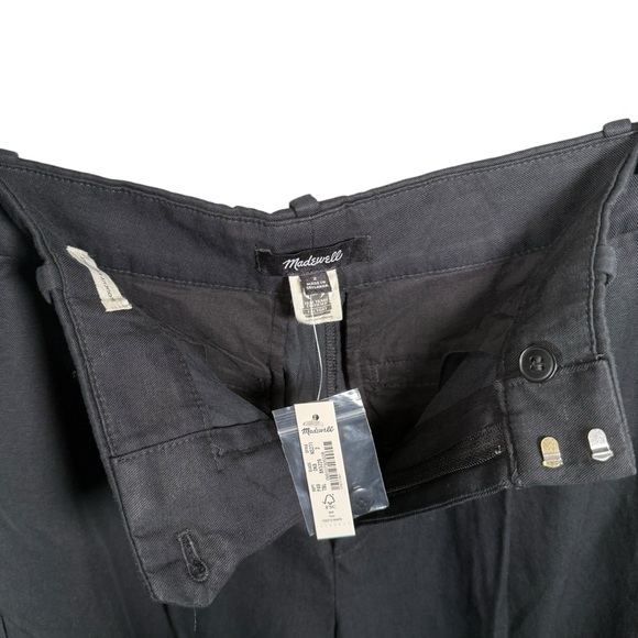NWT Madewell Size 2 Slouchy Straight Pants in Drapey Twill True Black - Picture 9 of 10